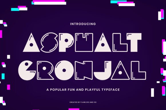 Asphalt Gronjal: A Playful Retro Display Font