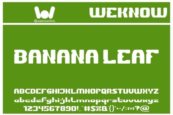 Banana Leaf: A Playful & Bold Display Font for Creative Projects