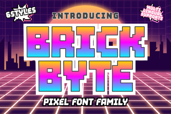 Brick Byte: Chunky Display Font for Bold Designs
