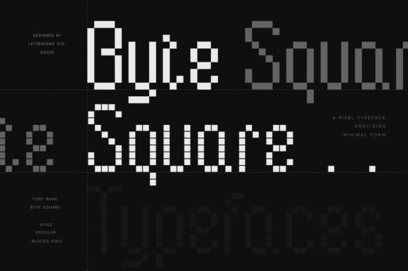 Byte Square: A Modern Pixel Typeface for Digital Creators