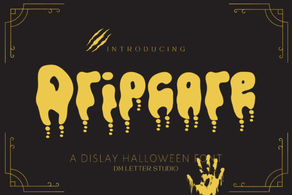 Dripcore Font: Bold Horror Style with Clean Readability