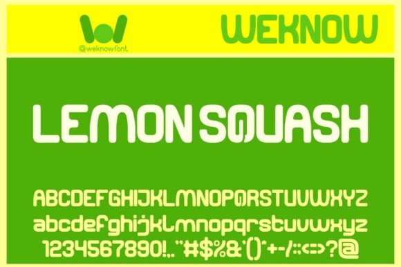 Lemon Squash: A Playful Font for Creative Projects