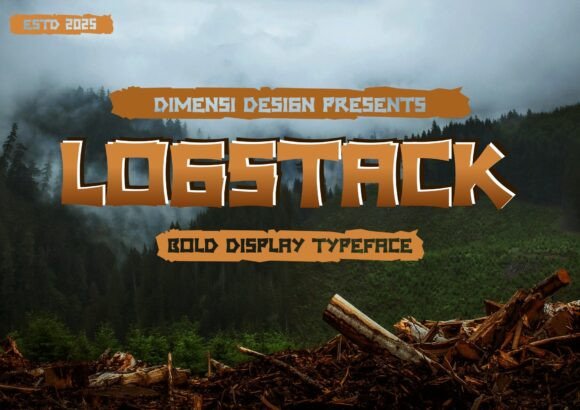 Logstack Font: Bold Typography Inspired by Nature