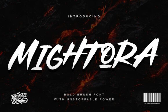 Mightora: A Fearless Brush Font for Bold Designs