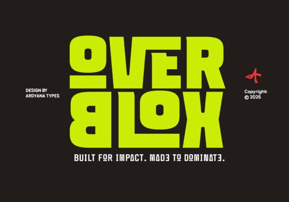 Overblox Regular: A Bold Display Font for Impactful Design