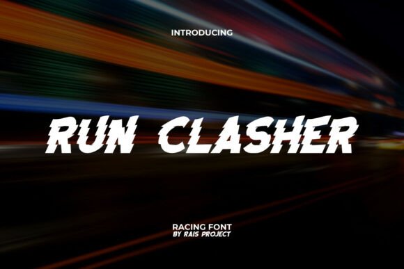 Run Clasher: A Glitchy Speedy Racing Display Font