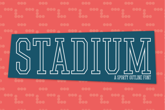 Stadium: A Dynamic Sporty Outline Font for Impactful Design