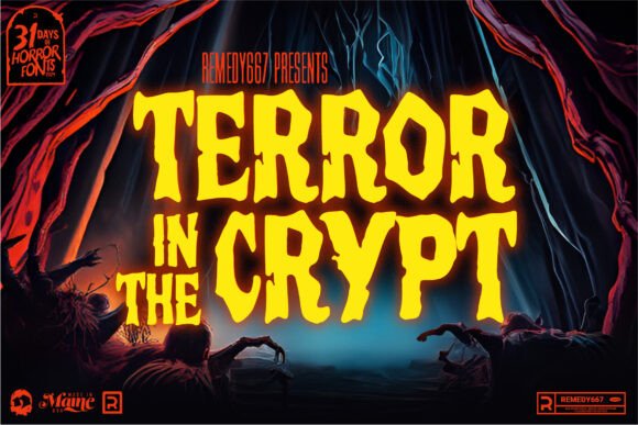 Terror in the Crypt: A Chilling Font for Gothic Designs