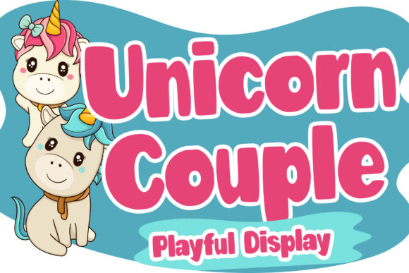Unicorn Couple: A Playful Chunky Display Font
