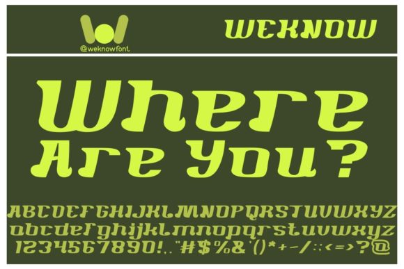Where Are You: A Bold Display Typeface for Impactful Design